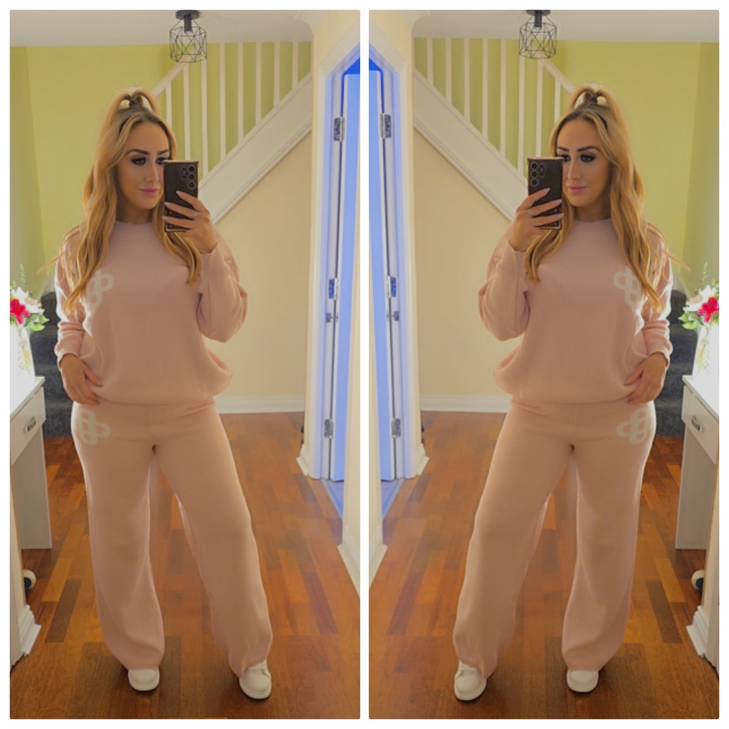 Michaela soft knit tracksuit - Pink
