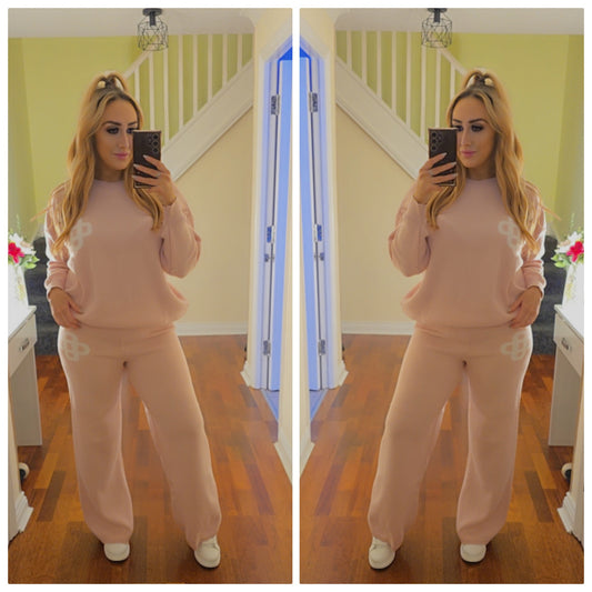 Michaela soft knit tracksuit - Pink