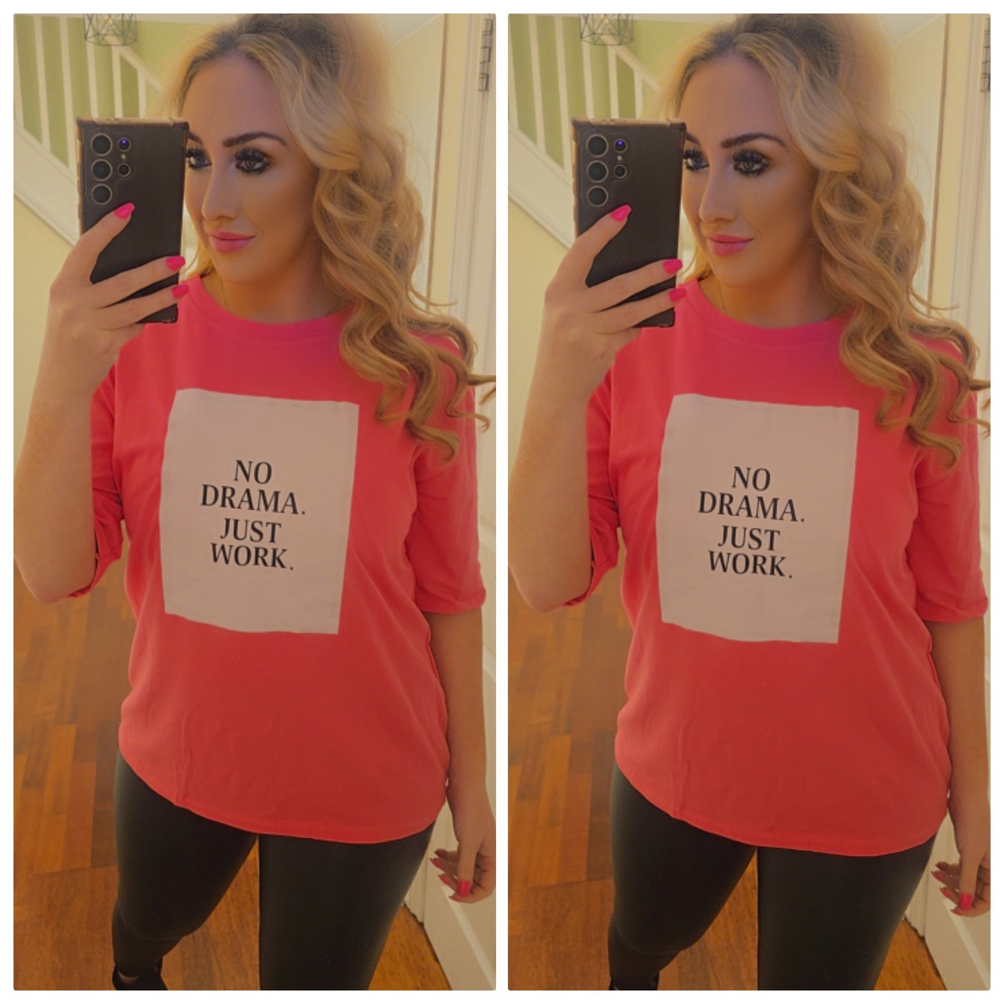 No Drama Just Work Top - Hot Pink