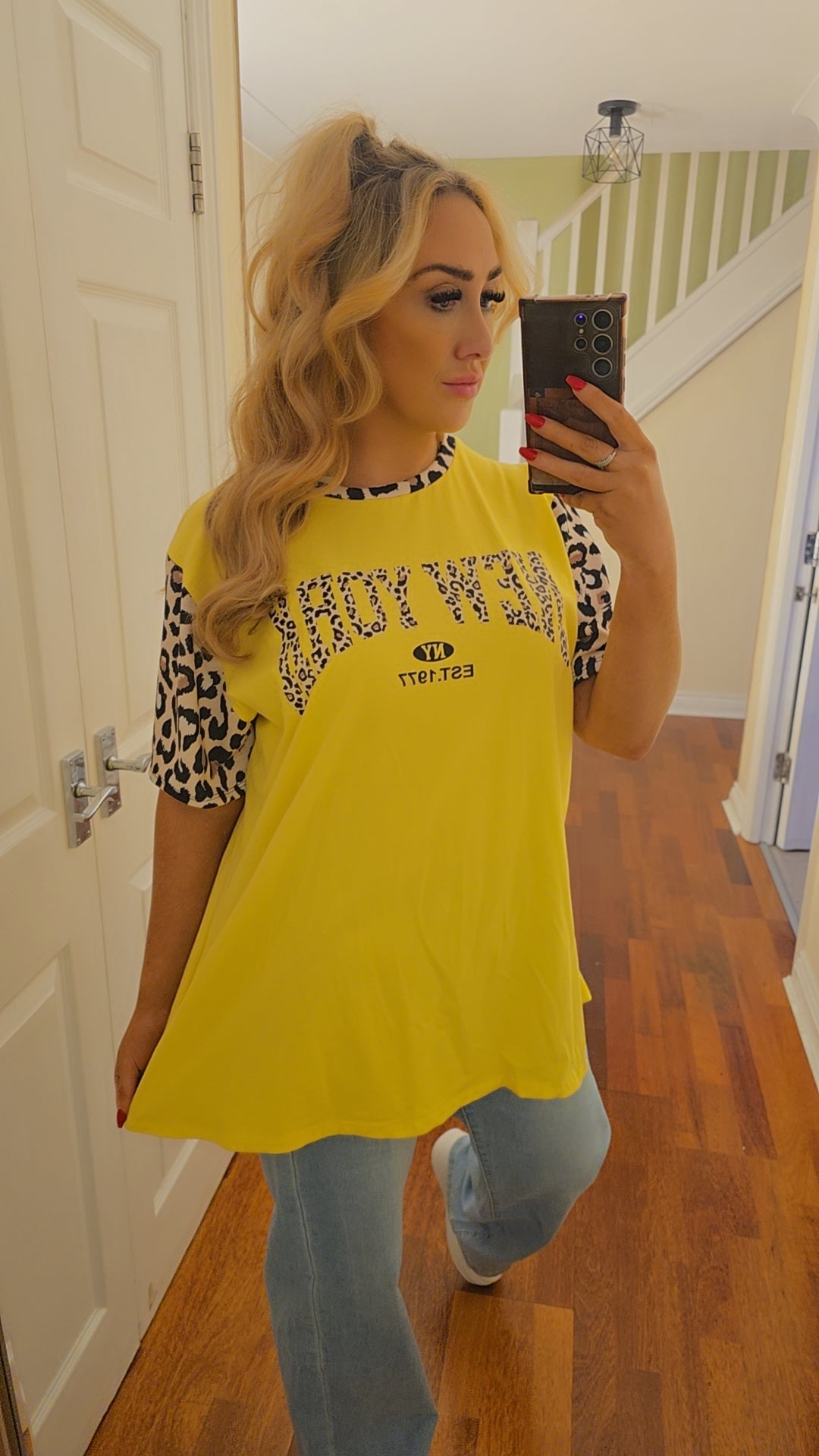 Darcie leopard New York top - Yellow