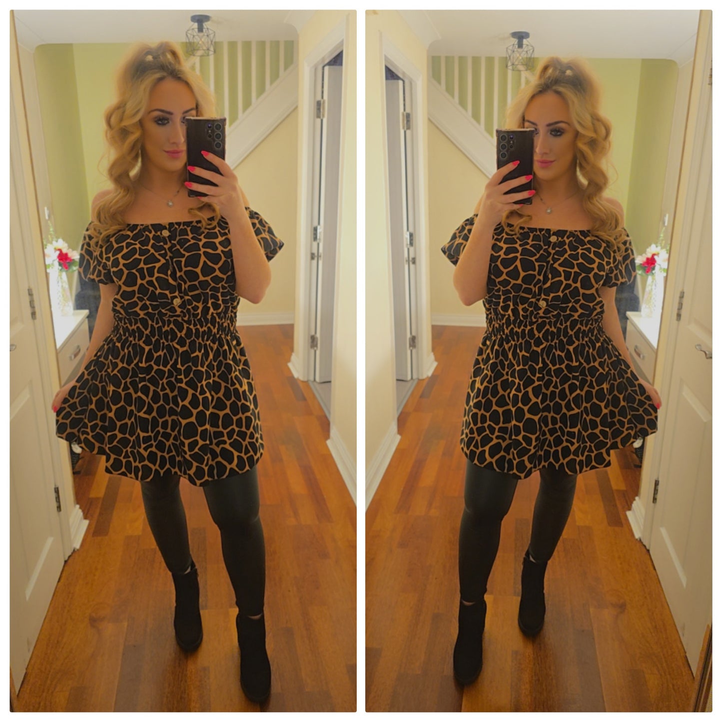 Gracie Top/Dress - Animal print black/brown