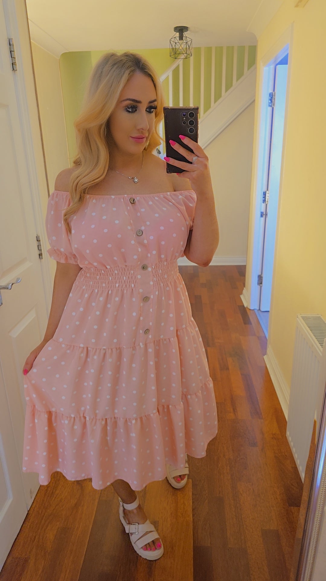 Polka Dot Summer dress - Pink