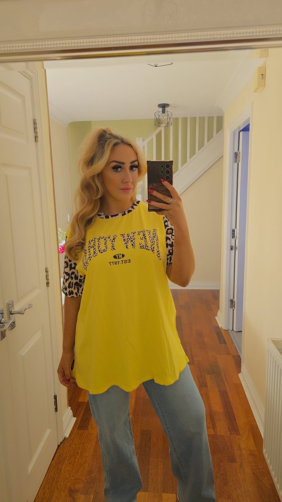 Darcie leopard New York top - Yellow
