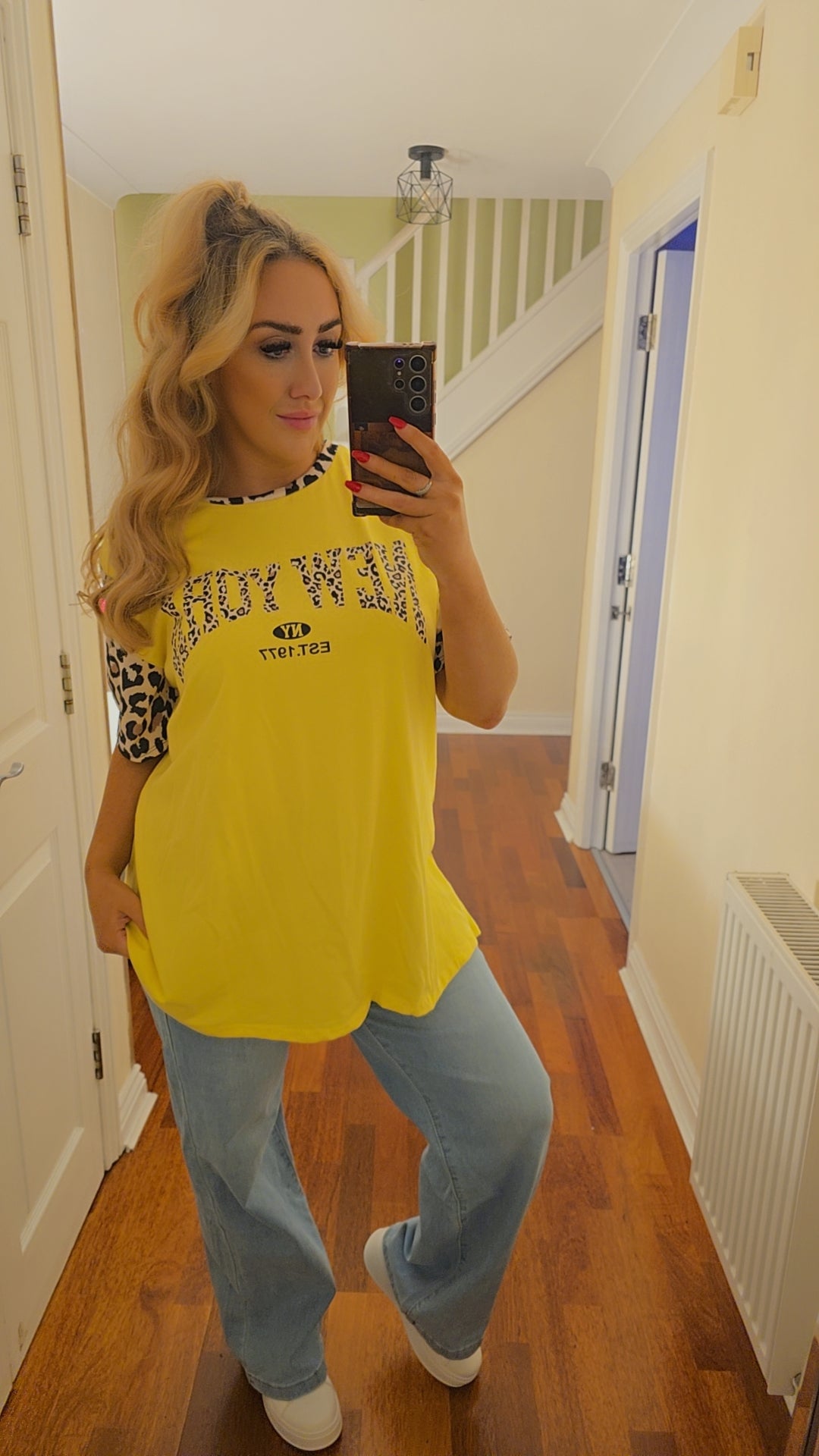 Darcie leopard New York top - Yellow