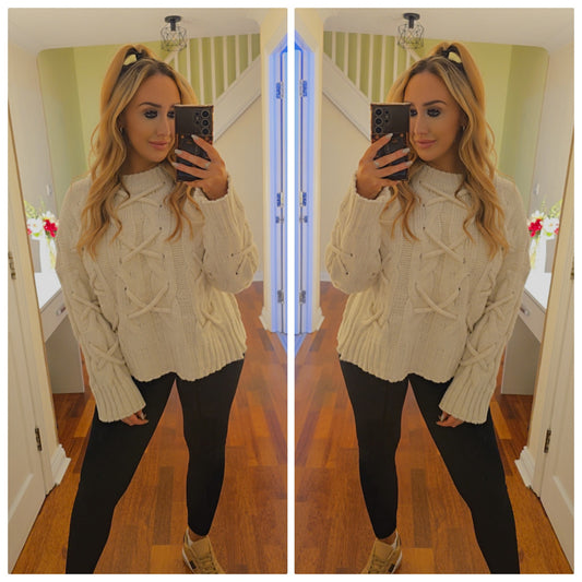Madison Knitted Jumper - Beige