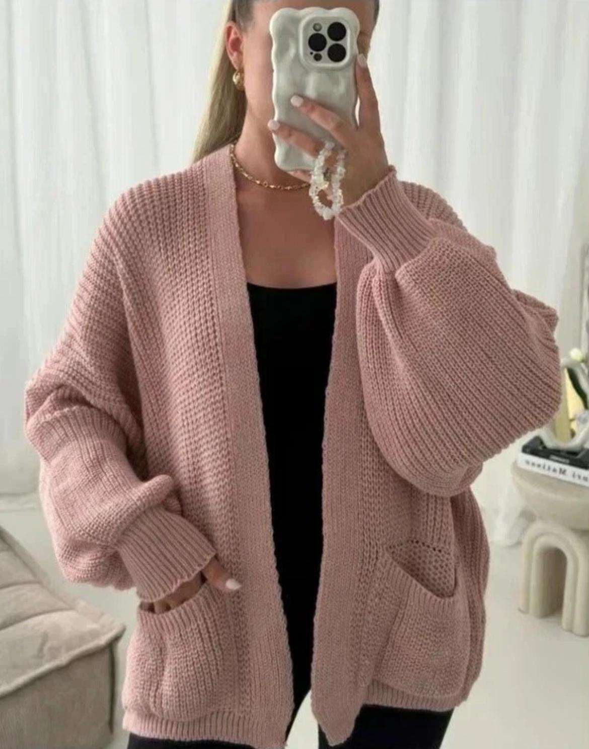 Stacey Balloon Sleeve Cardigan - 16 Colours