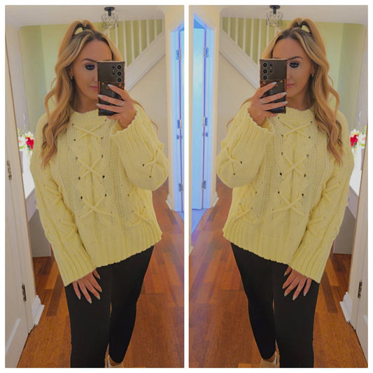 Madison Knitted Jumper - Yellow