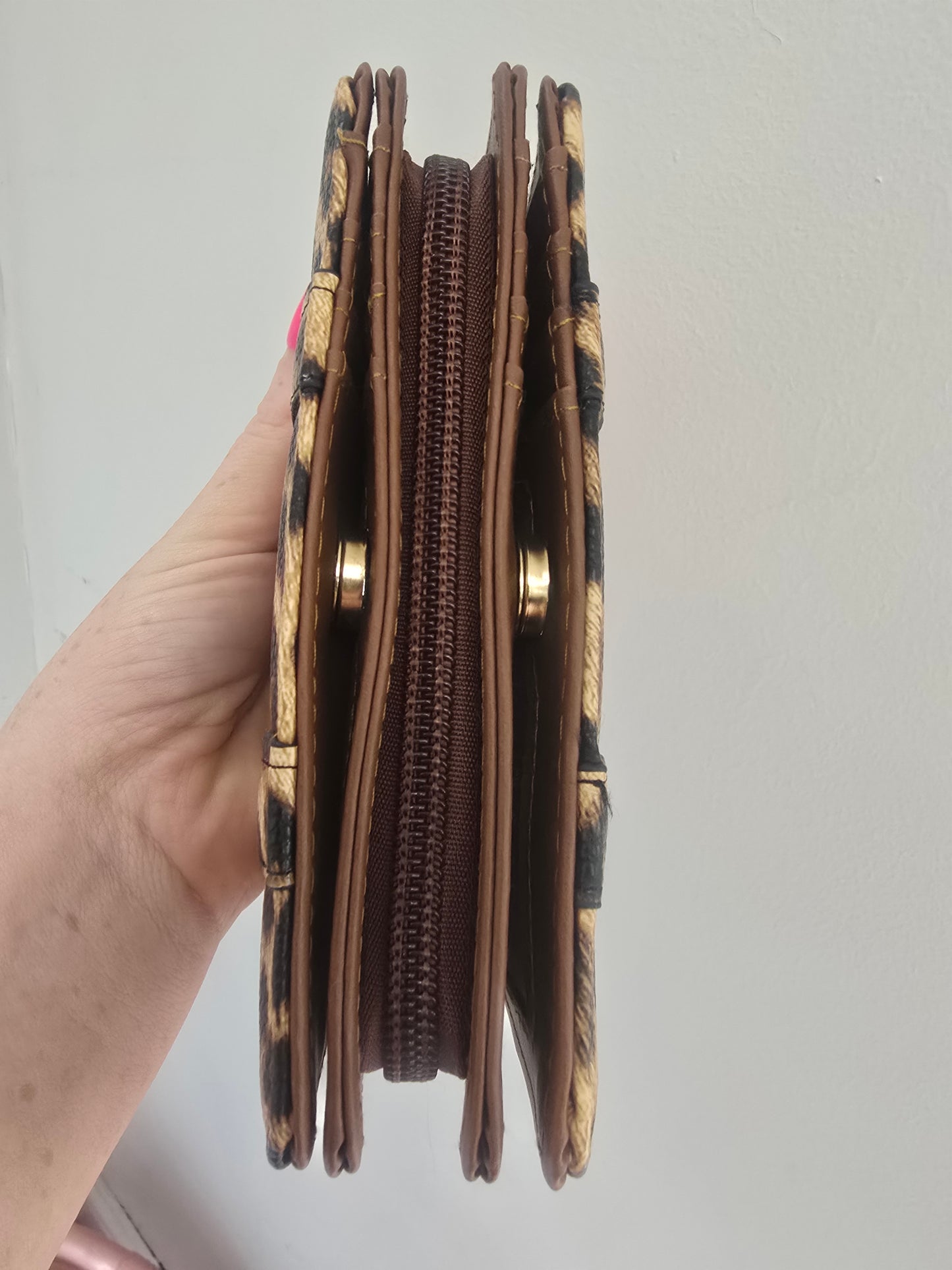 Leopard purse - Dark brown