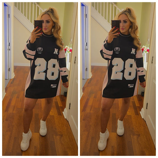 Baseball oversized jumper - Black