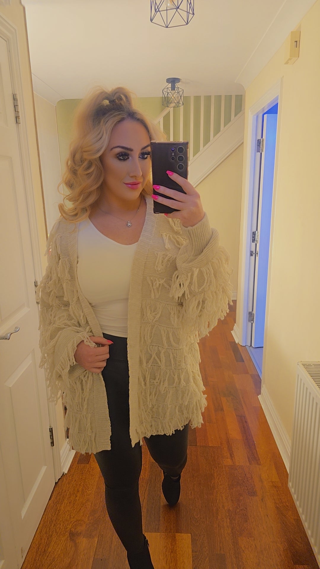 Nina Tassel Cardigan - Beige