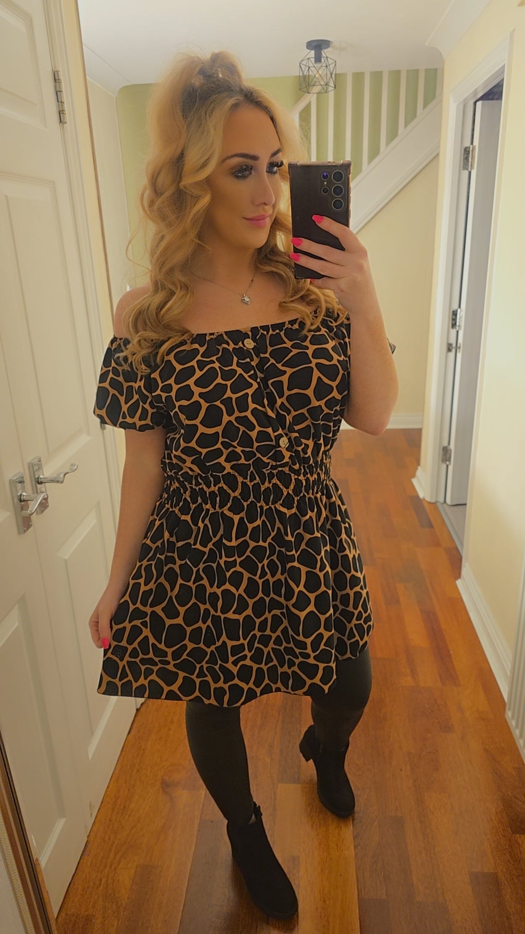 Gracie Top/Dress - Animal print black/brown