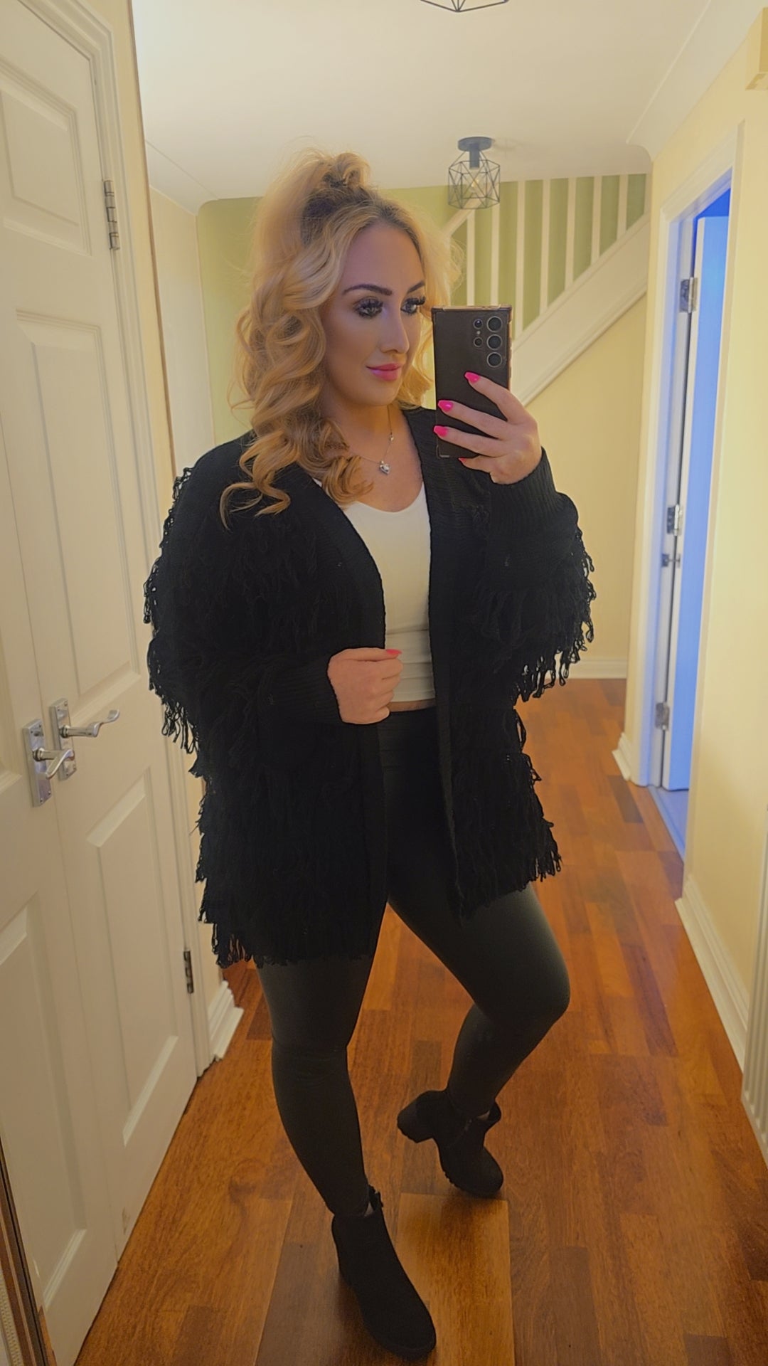 Nina Tassel Cardigan - Black