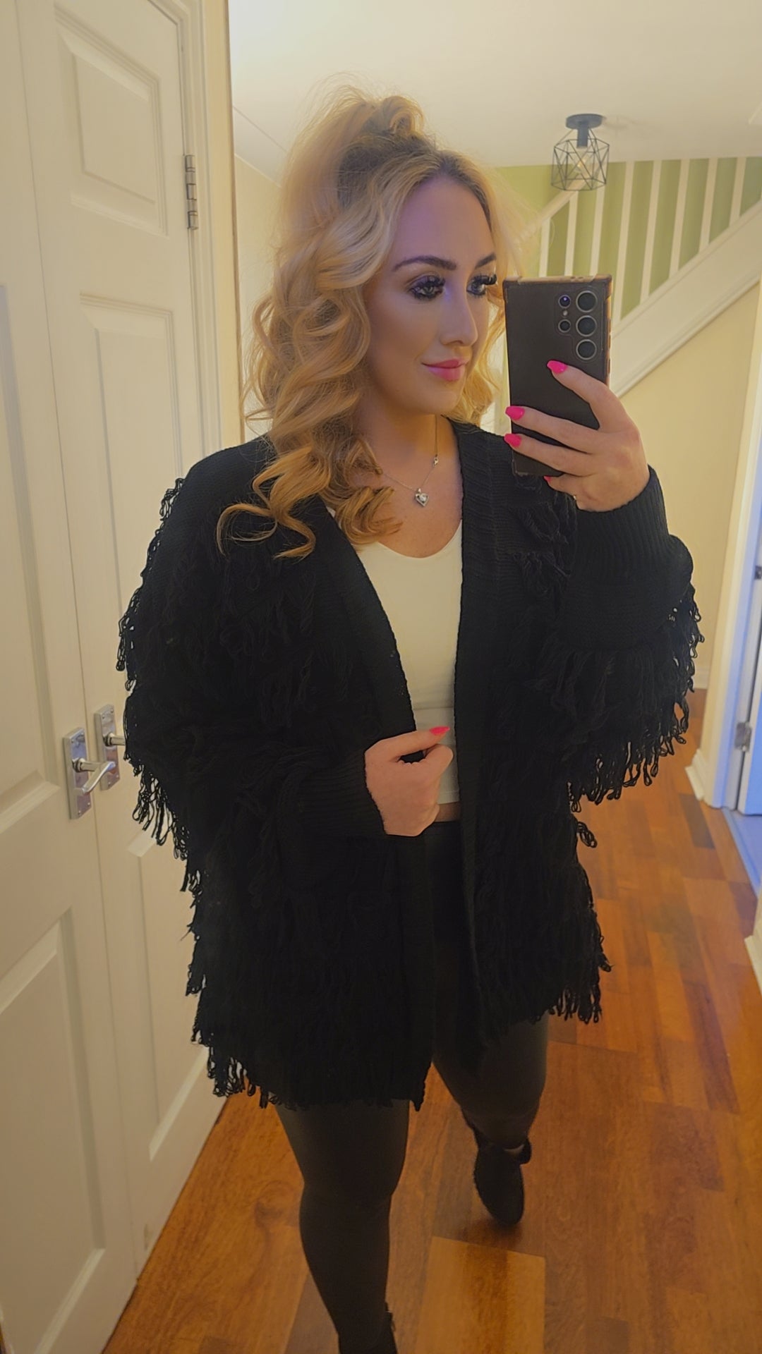 Nina Tassel Cardigan - Black