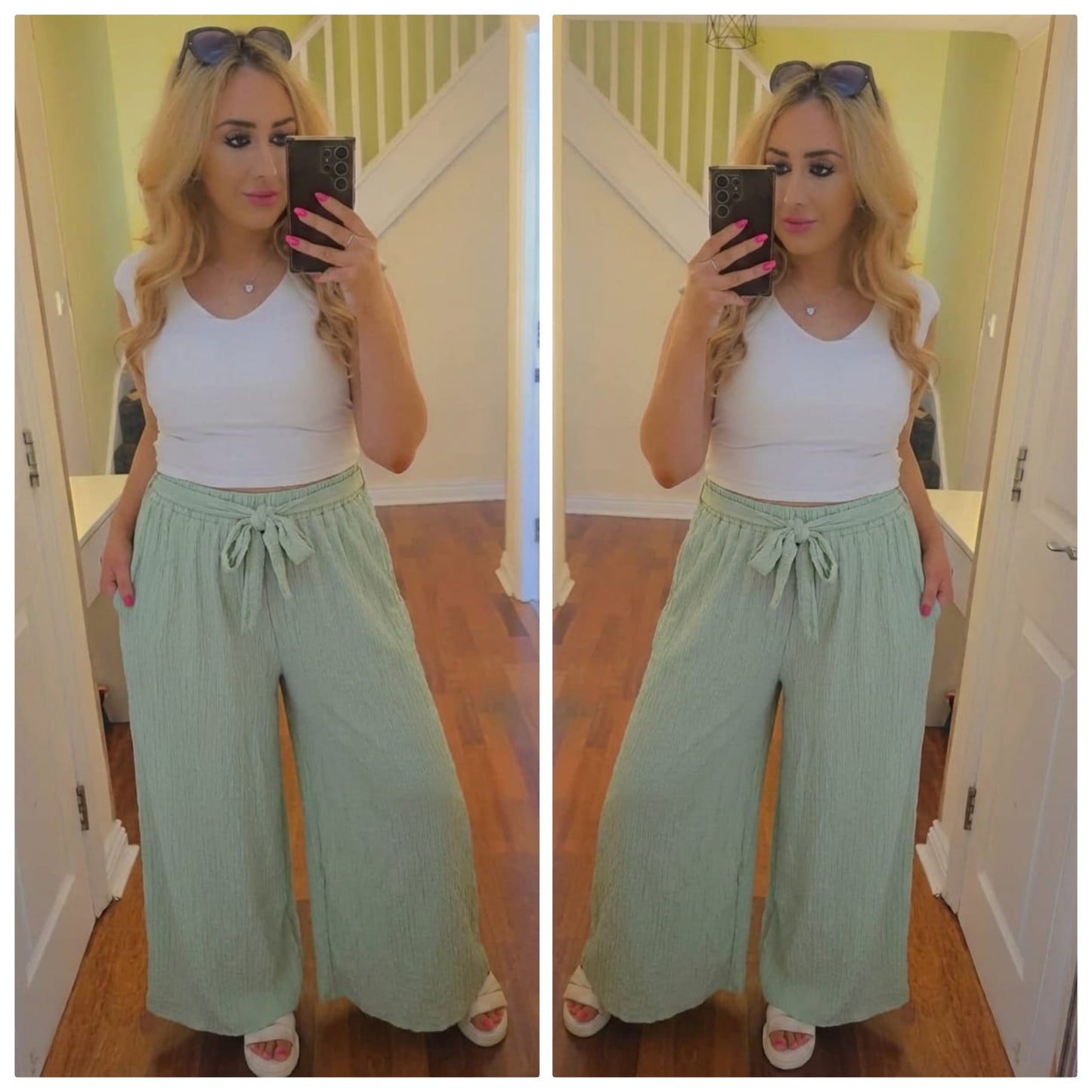 Wide Leg Cheesecloth Trousers - 7 Colours