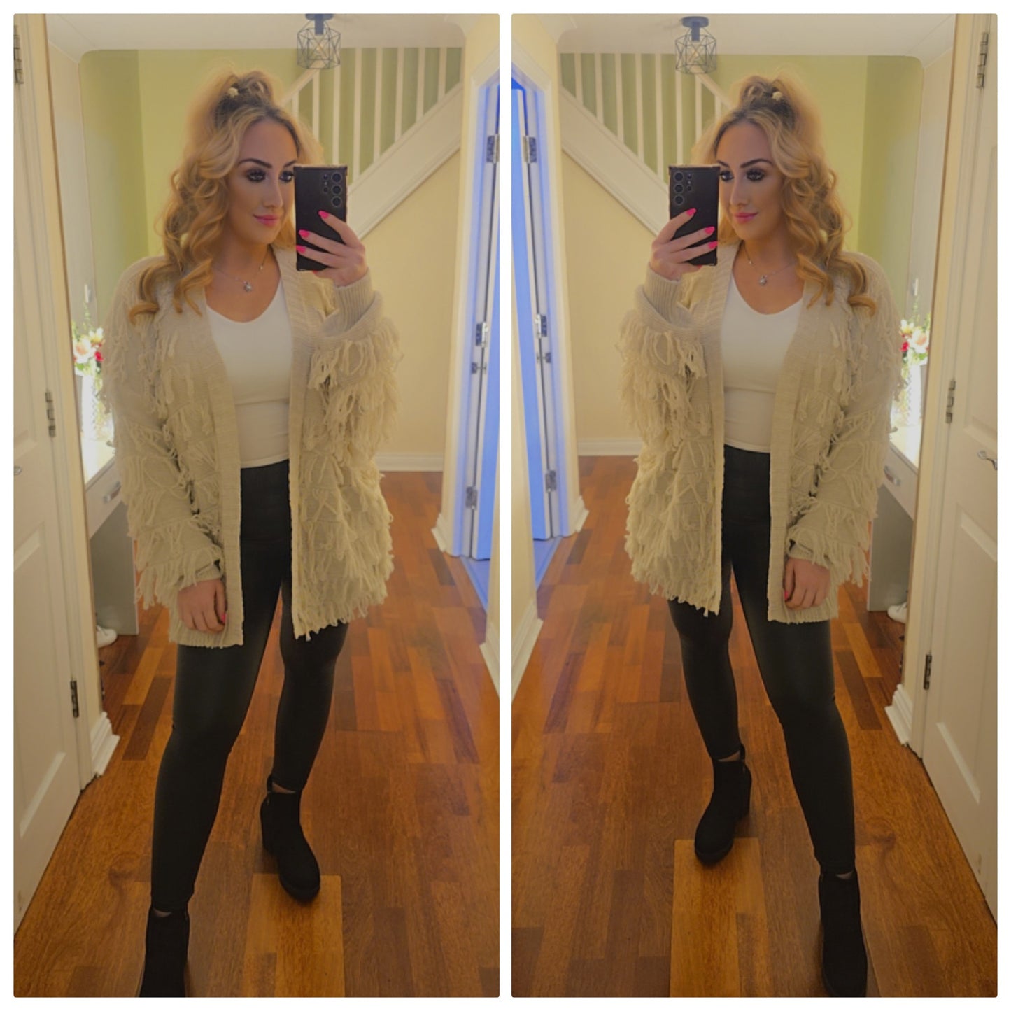 Nina Tassel Cardigan - Beige