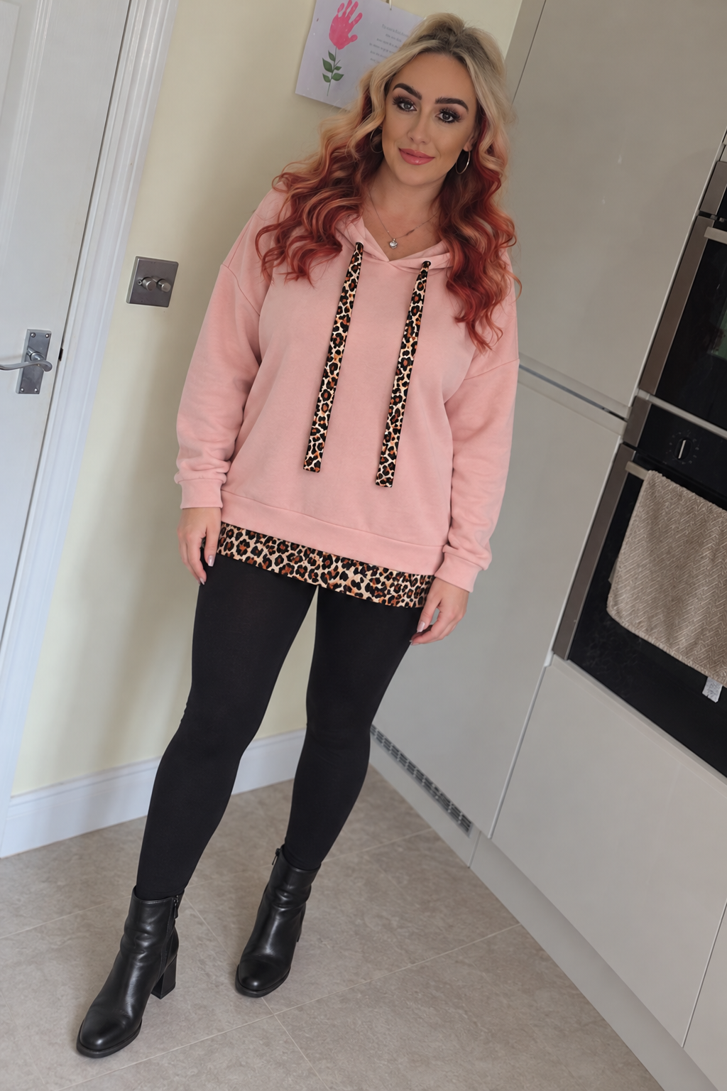 Leopard Trim Hoodies - 8 Colours