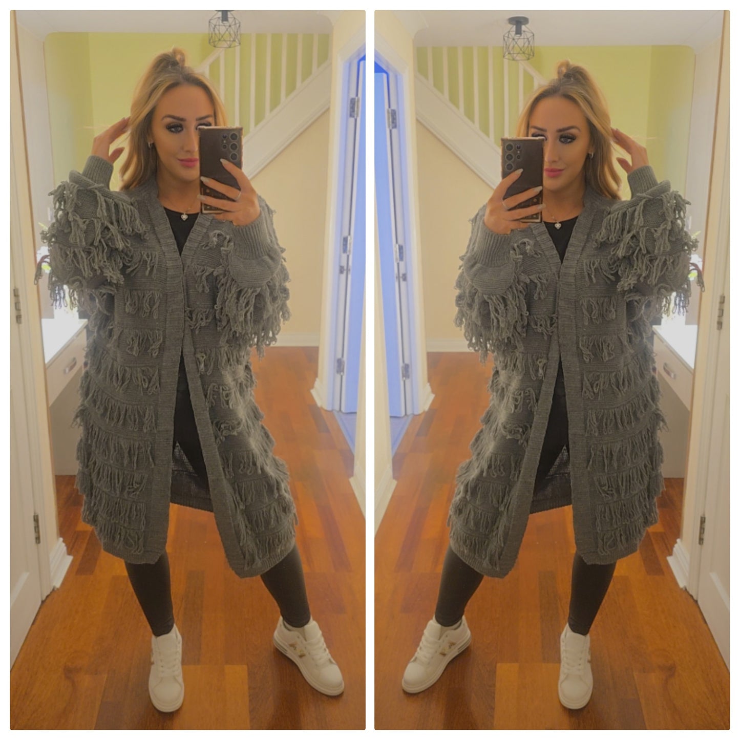 Alana Tassel Cardigan - Grey