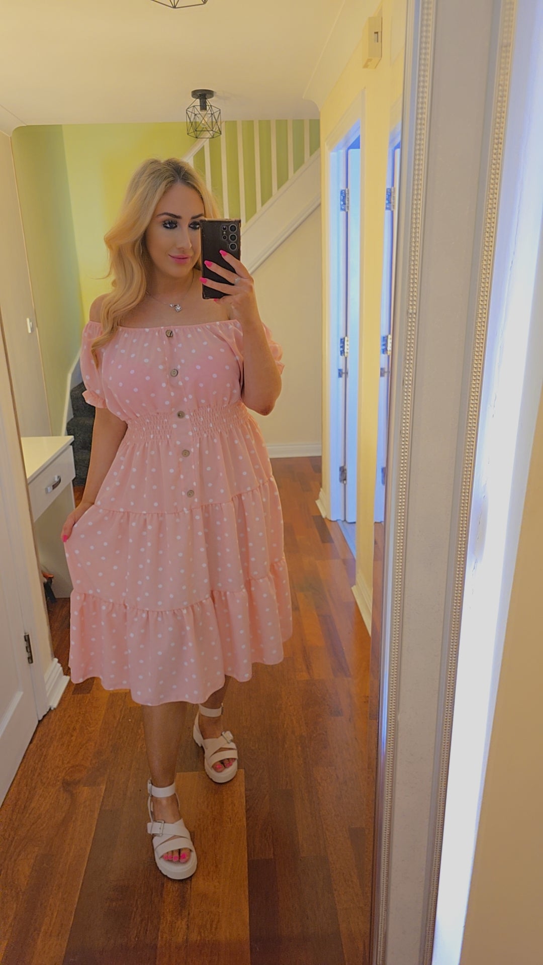Polka Dot Summer dress - Pink