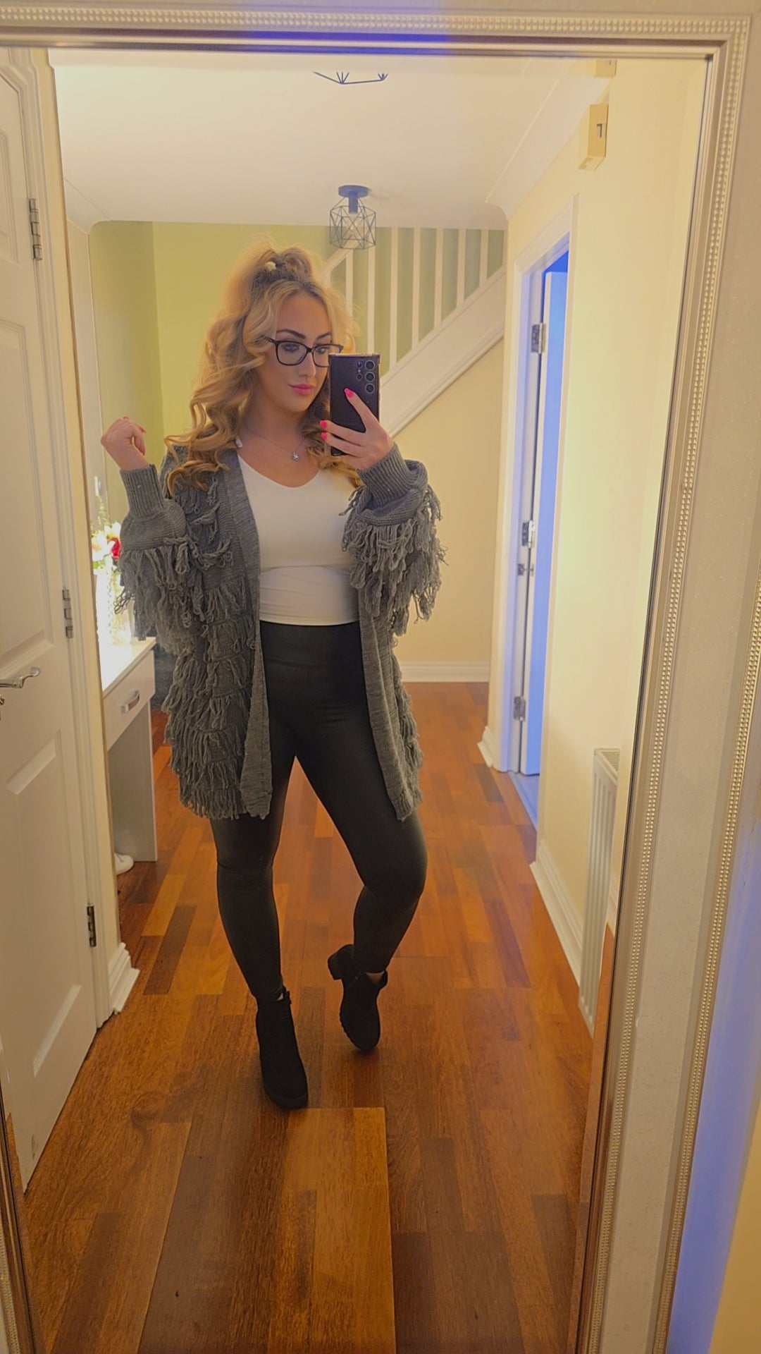 Nina Tassel Cardigan - Charcoal