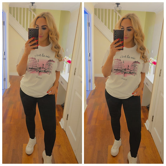 Cest La Vie Top - White