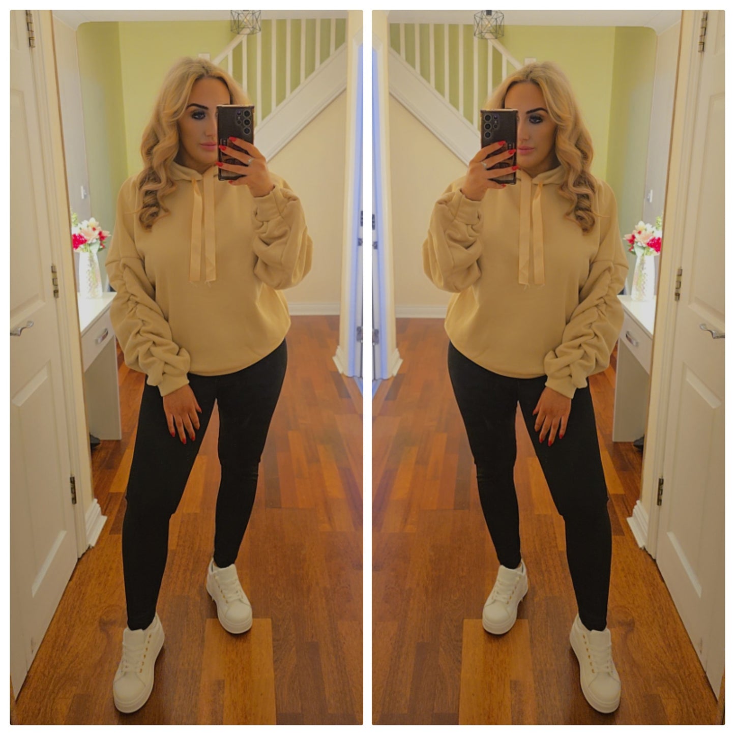 Sabrina Ribbon hoody - Beige