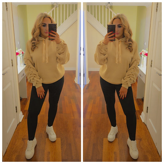 Sabrina Ribbon hoody - Beige