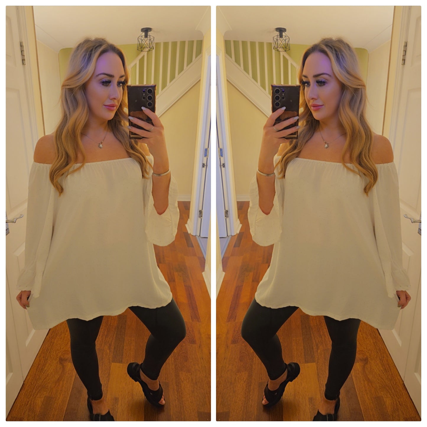 Gracie Sparkly top - White