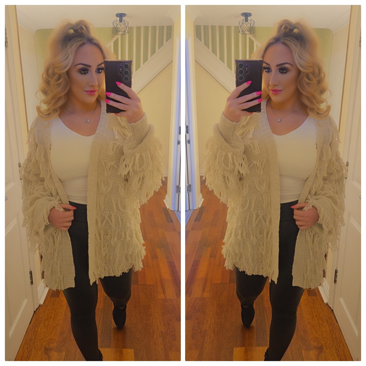 Nina Tassel Cardigan - Beige
