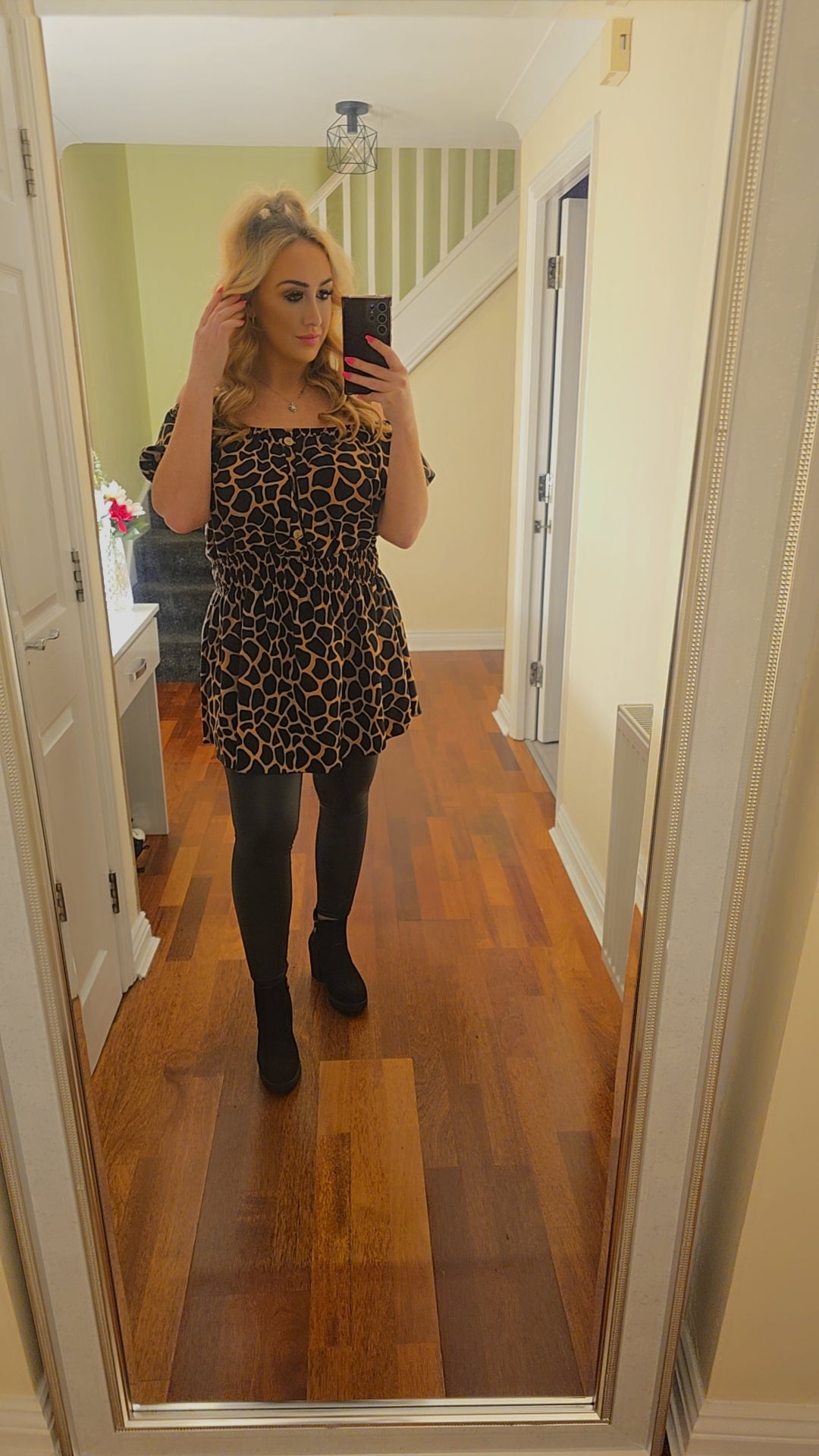 Gracie Top/Dress - Animal print black/brown