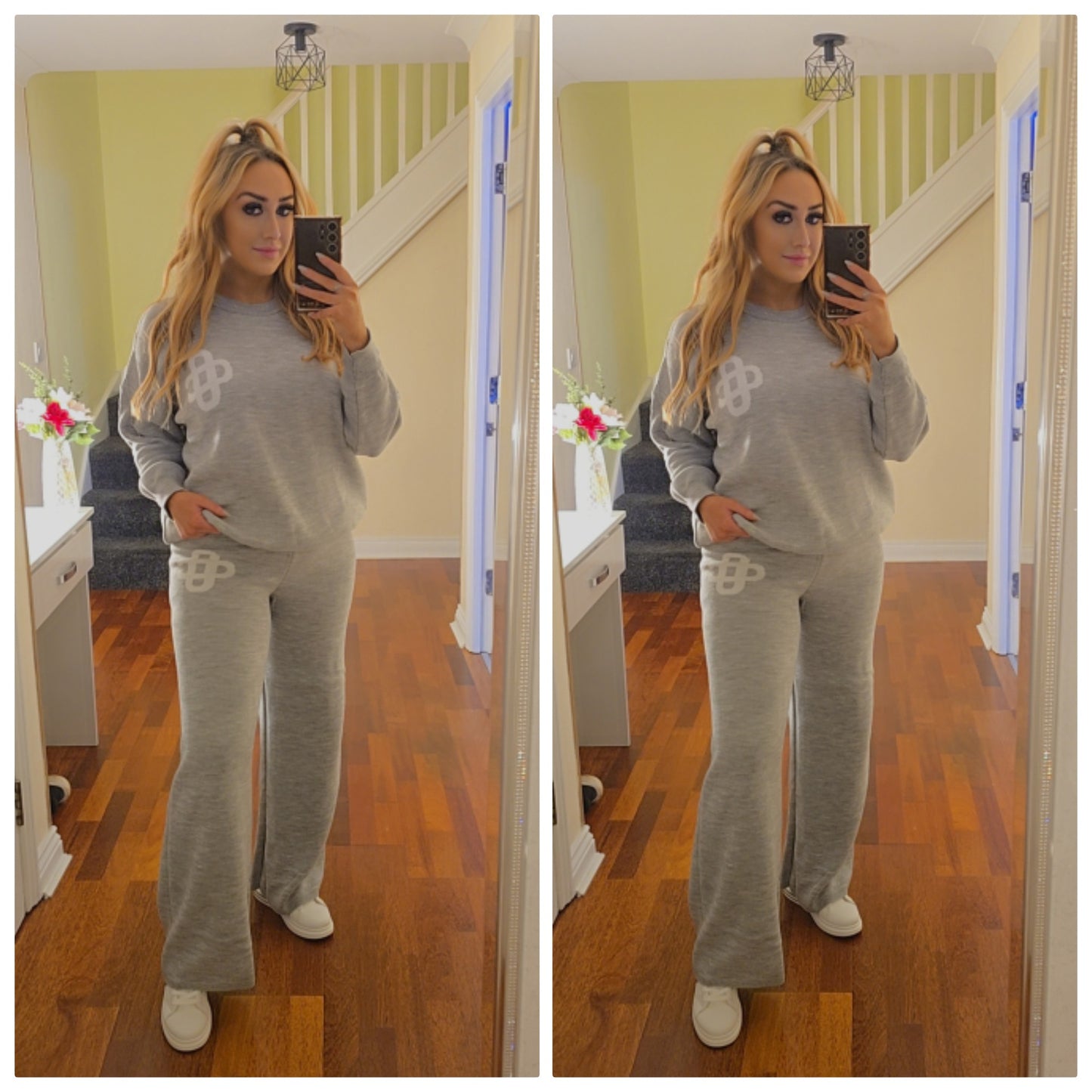 Michaela soft knit tracksuit - Grey
