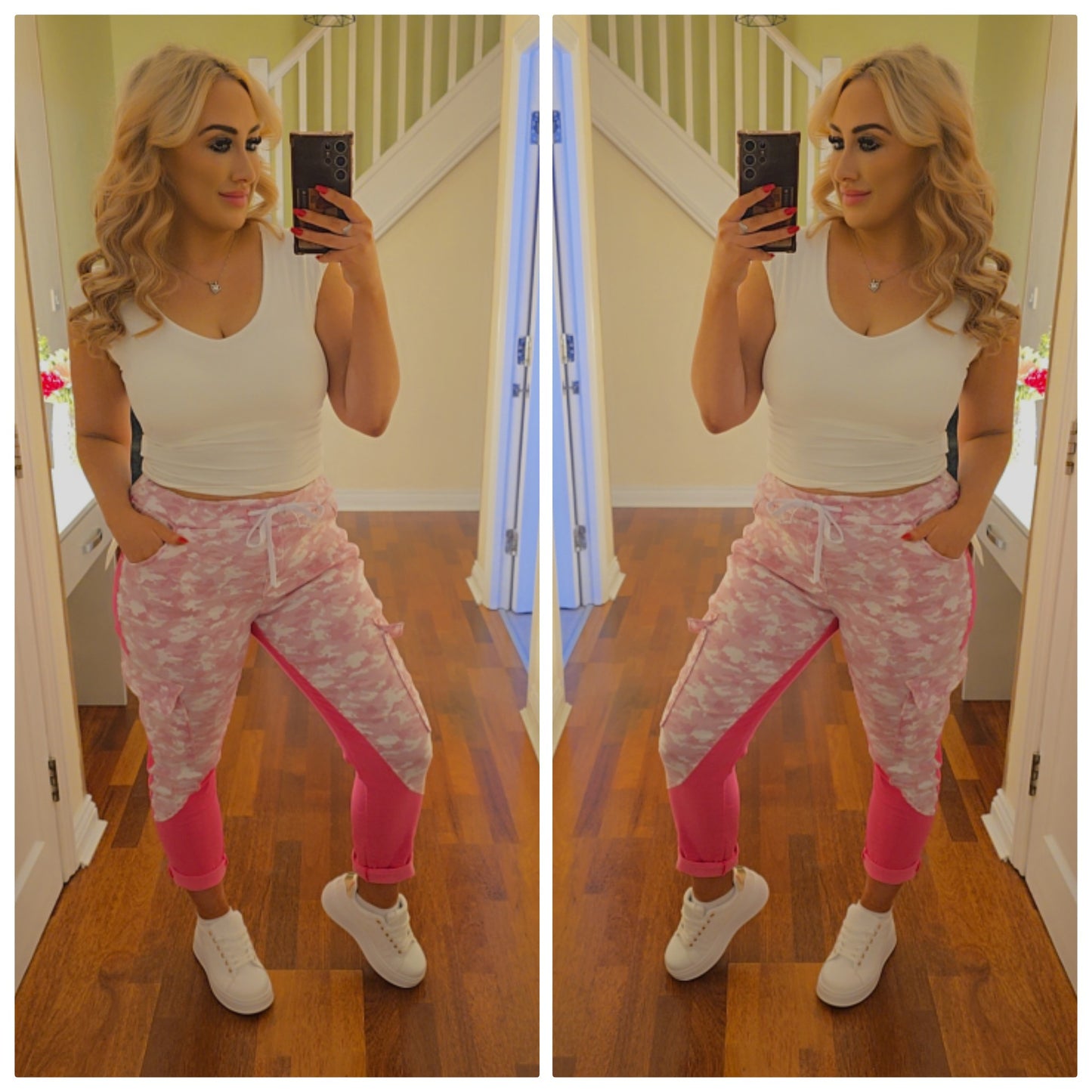 Camo Magic Trousers - Hot Pink