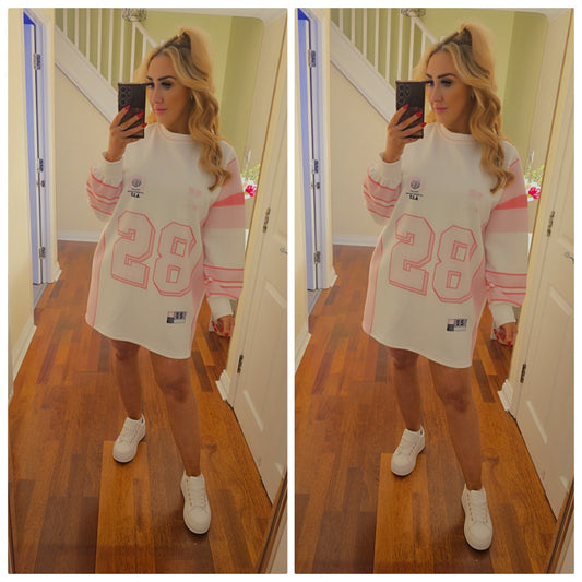 Baseball oversized jumper - White