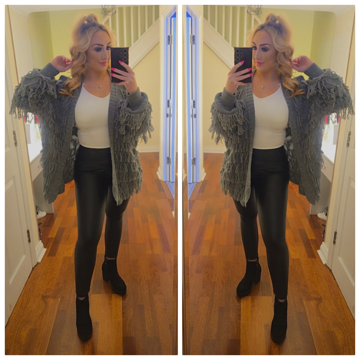 Nina Tassel Cardigan - Charcoal