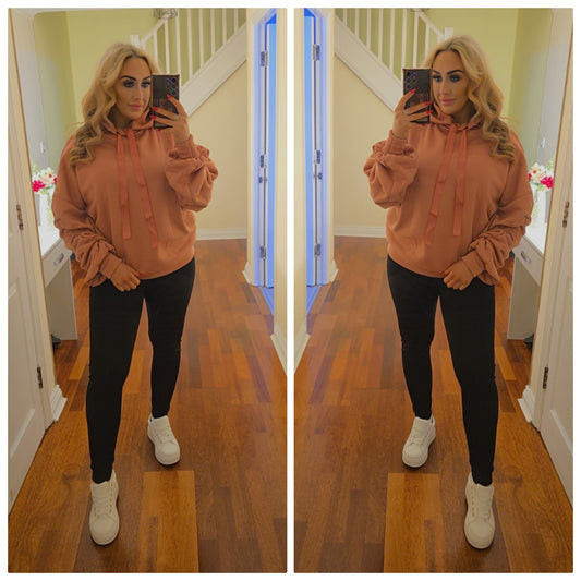 Sabrina Ribbon hoody - Dusty pink