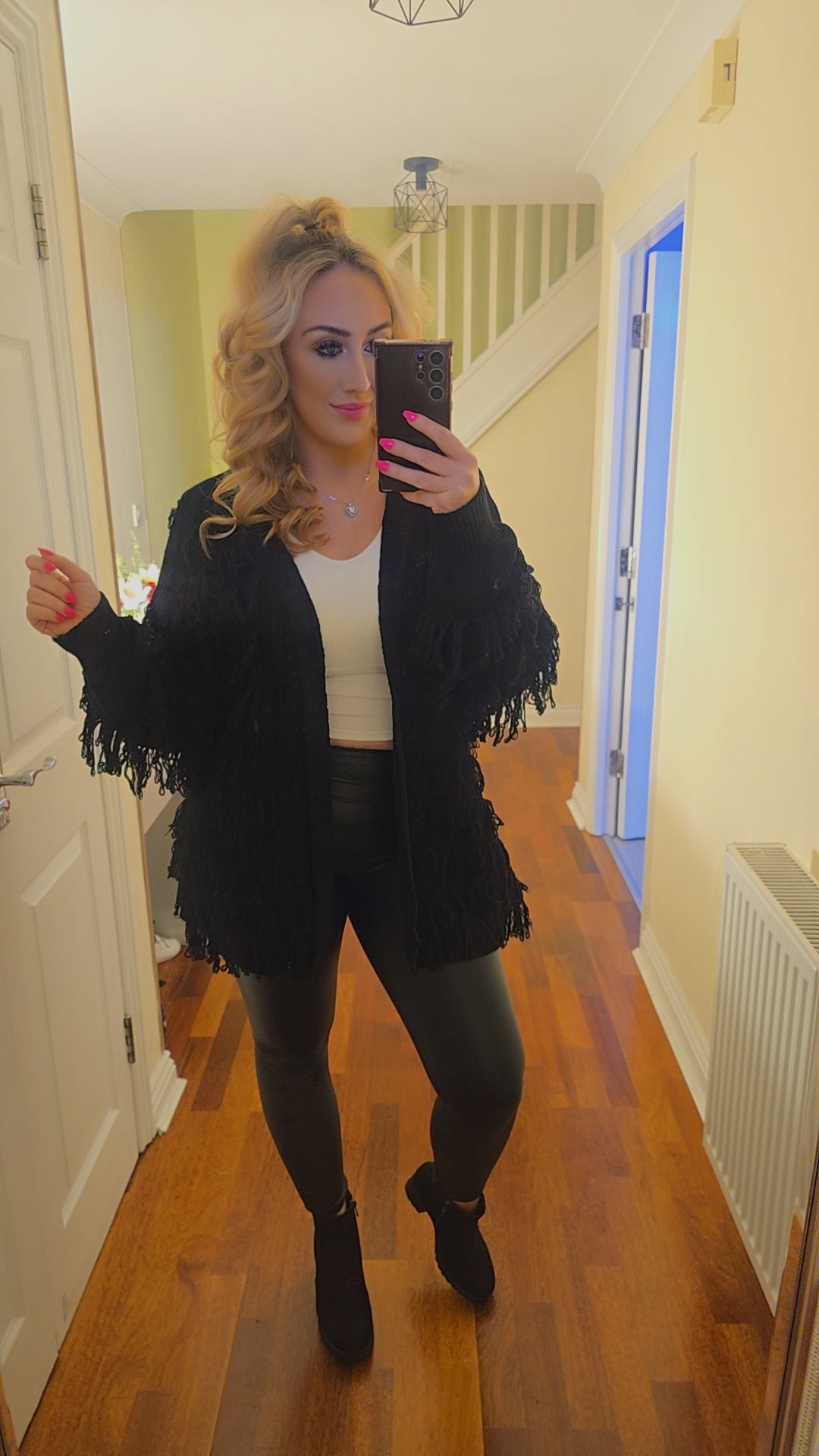 Nina Tassel Cardigan - Black