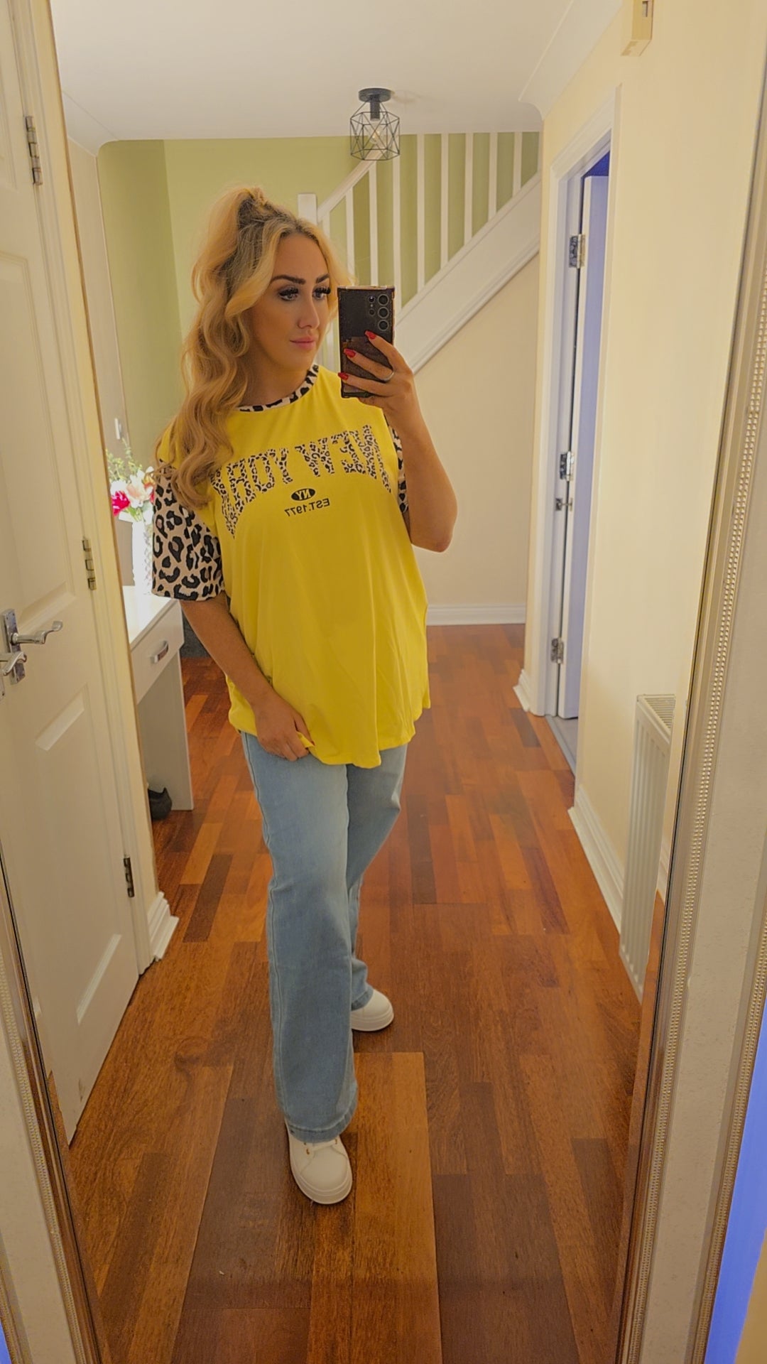 Darcie leopard New York top - Yellow