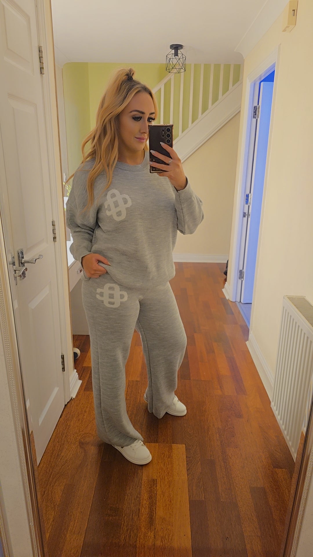 Michaela soft knit tracksuit - Grey