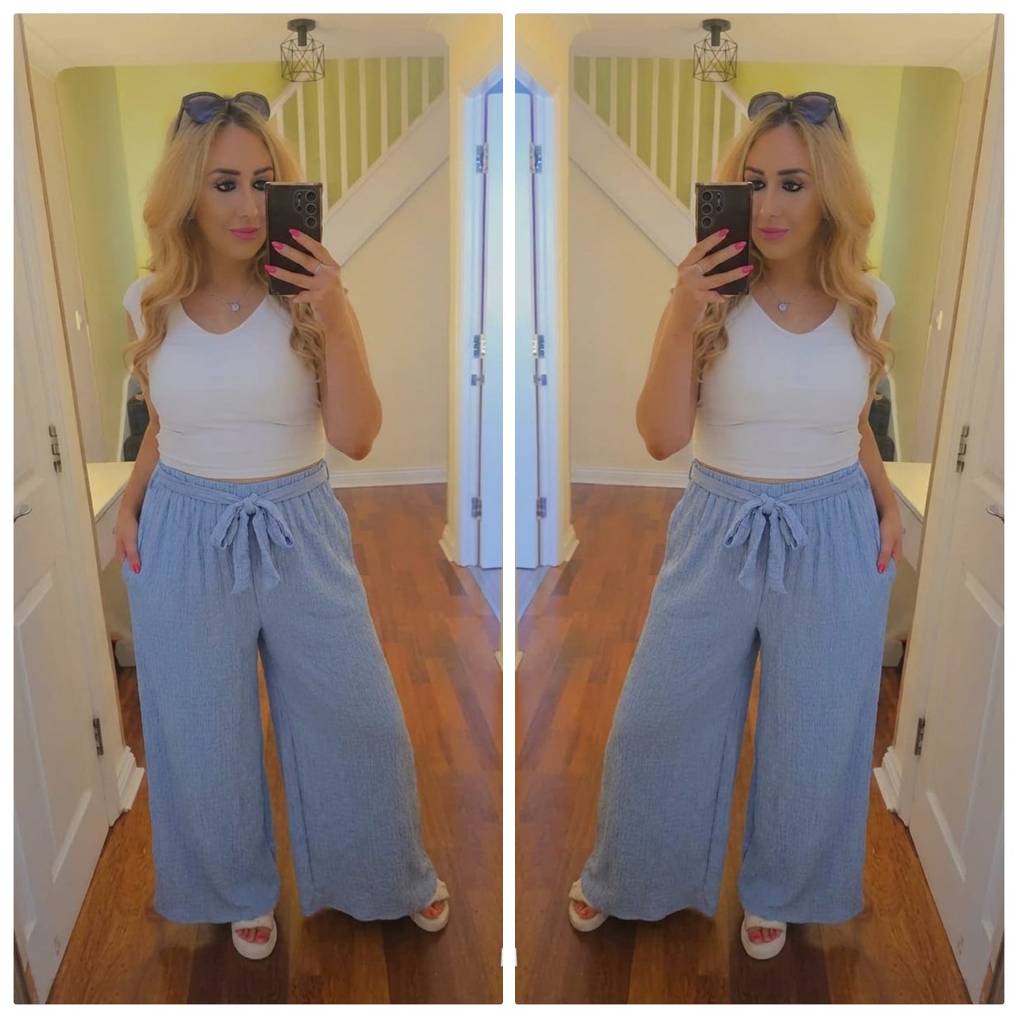 Wide Leg Cheesecloth Trousers - 7 Colours
